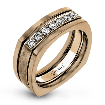 Men Ring in 14k Gold with Diamonds