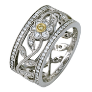 Right Hand Ring in 18k Gold with Diamonds