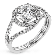 Engagement Ring in Platinum with Diamonds