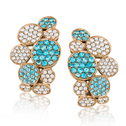 Color Earring in 18k Gold with Diamonds