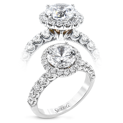 Engagement Ring in 18k Gold with Diamonds