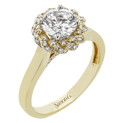 Engagement Ring in 18k Gold with Diamonds