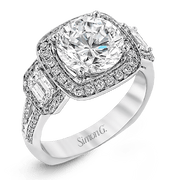 Engagement Ring in 18k Gold with Diamonds