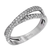 Wedding Band in 18k Gold with Diamonds