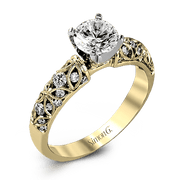 Engagement Ring in 18k Gold with Diamonds