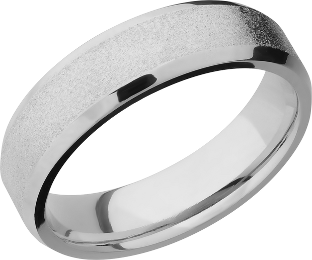 Titanium 6mm beveled band