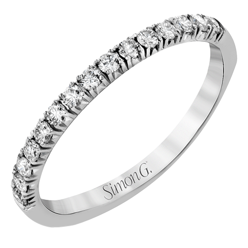 Wedding Band in 18k Gold with Diamonds