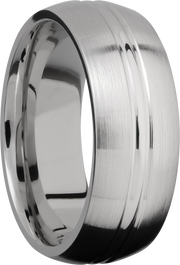 Titanium 8mm domed band