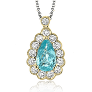 Color Pendant in 18k Gold with Diamonds