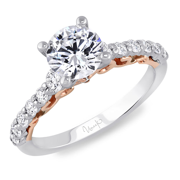 Uneek Amore Collection Straight Round Engagement Ring