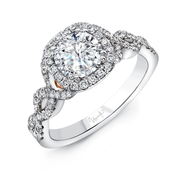 Uneek Amore Collection Twist Round Engagement Ring