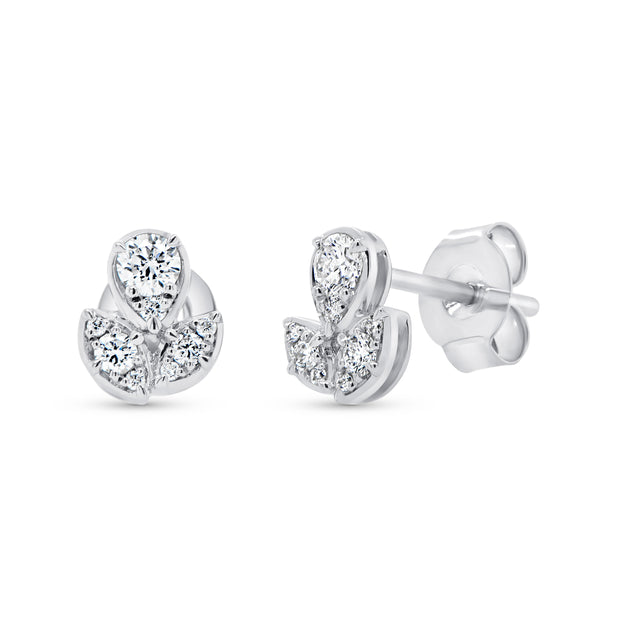 Uneek Alexandria Collection Bezel Stud Earrings