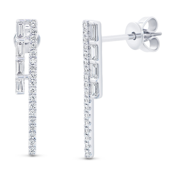 Uneek Gatsby Collection 2-Row Drop Earrings