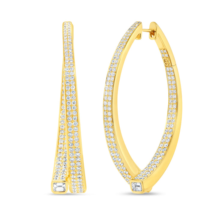 Uneek Gatsby Collection Hoop Earrings