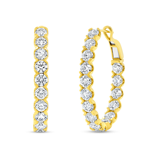 Uneek Chatterley Collection 1-Row Hoop Earrings