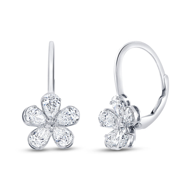 Uneek Petals Collection Floral Stud Earrings