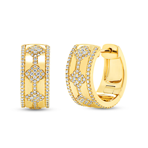 Uneek Alexandria Collection Huggie Earrings