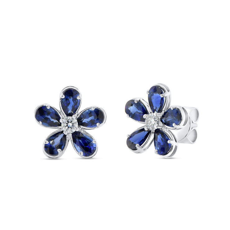 Uneek Petals Collection Floral Stud Earrings