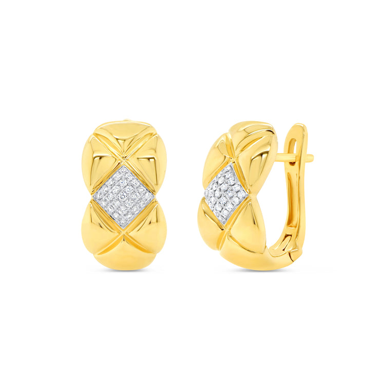 Uneek Alexandria Collection Huggie Earrings