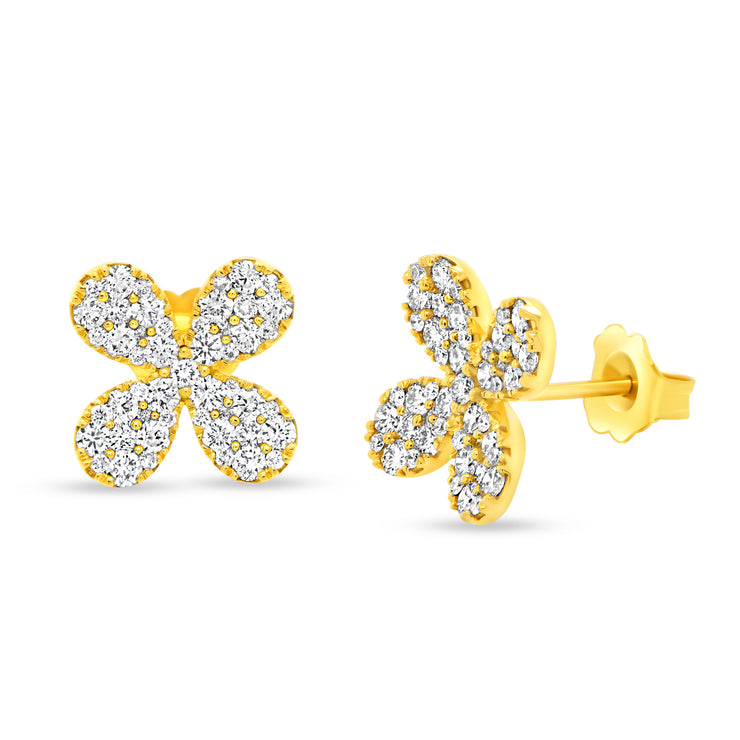 Uneek Vernal Collection Floral Stud Earrings