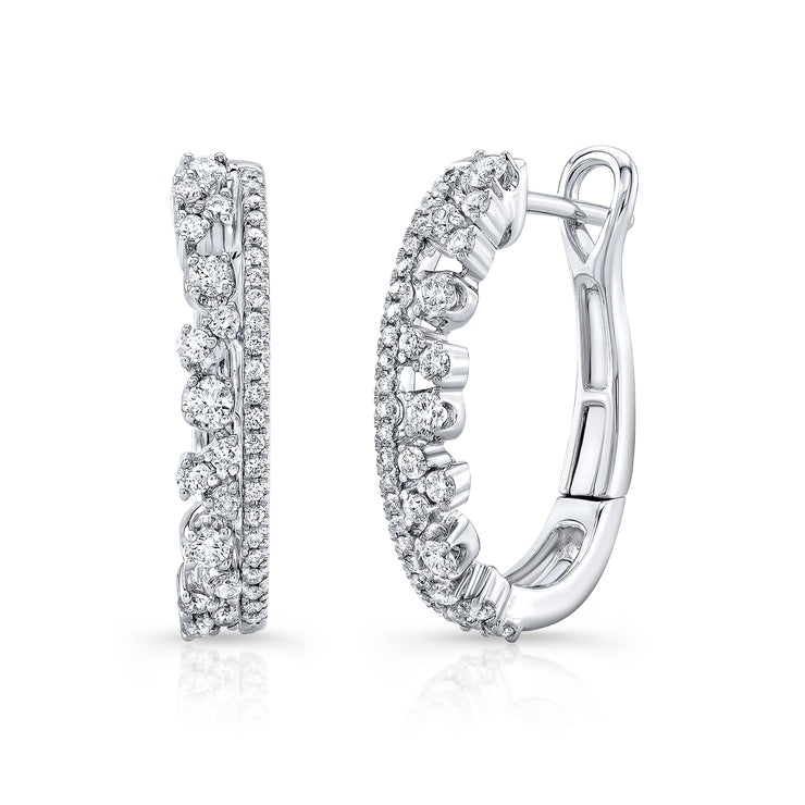 Uneek Stackable Collection Huggie Earrings