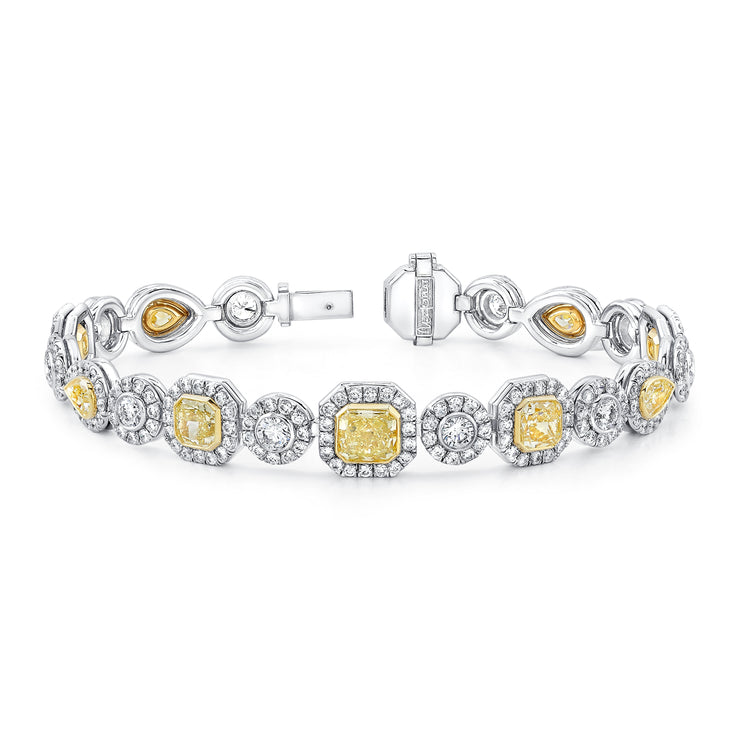 Uneek Mixed-Shape Fancy Yellow Diamond Bracelet