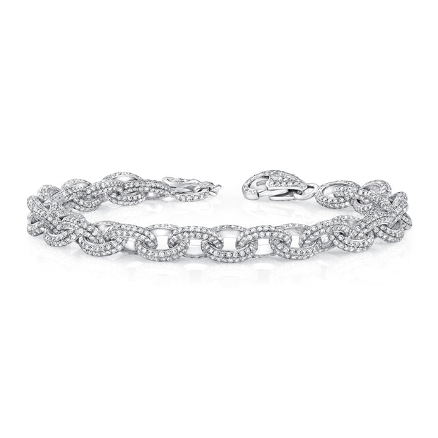 Uneek Classic Diamond Pave Link Bracelet