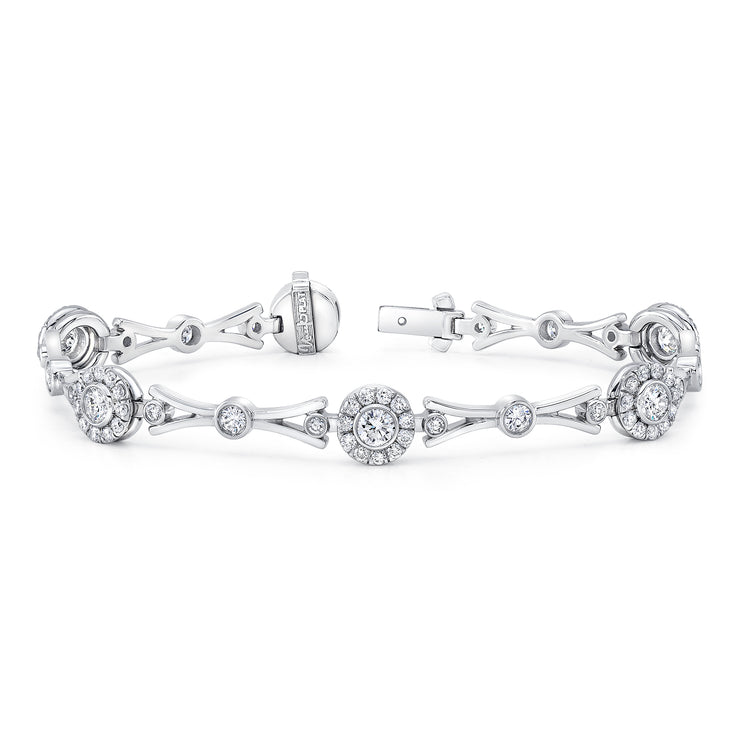 Uneek Contemporary Diamond Bracelet with Geometric Motif