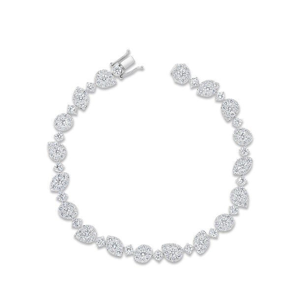 Uneek Bouquet Collection Cluster Link Bracelet