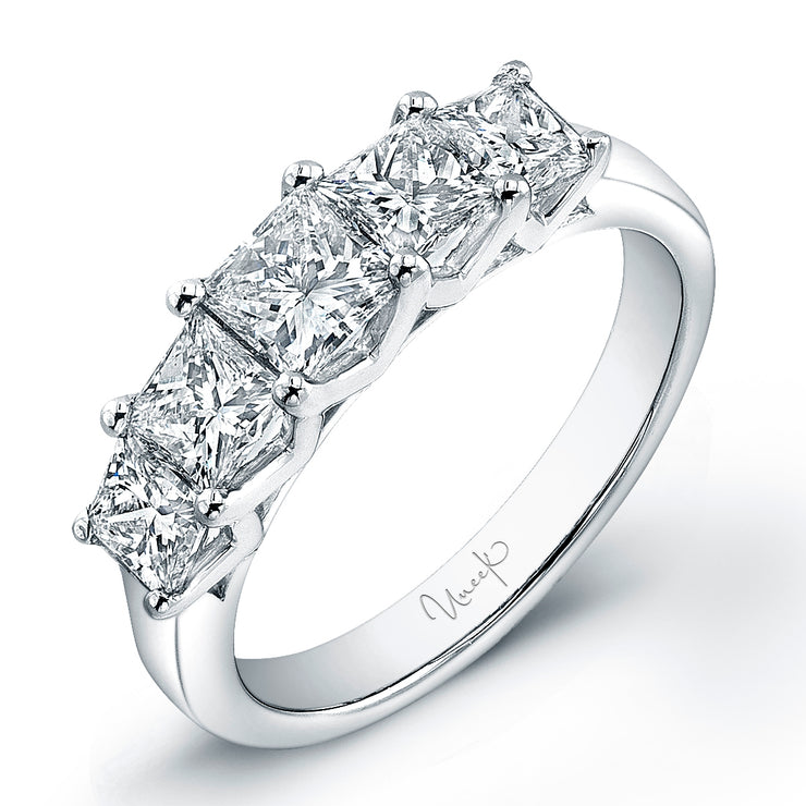 Uneek Timeless Collection Five-Stone Princess Cut Diamond Anniversary Ring