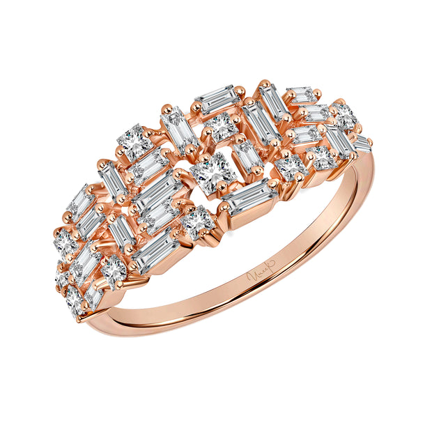 Uneek Diamond Ring with Baguette and Princess Diamonds