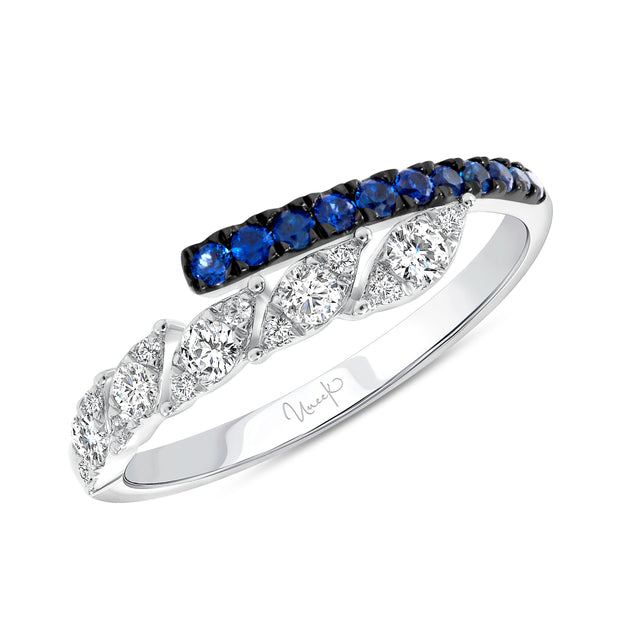 Uneek Precious Collection Round Blue Sapphire Fashion Ring