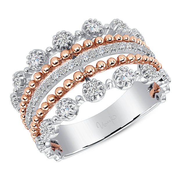 Uneek Lace Collection Multi-Row Fashion Ring