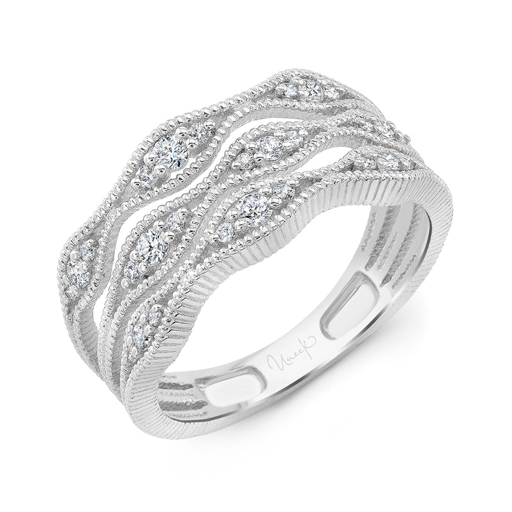 Uneek Stackable Collection 3-Row Fashion Ring