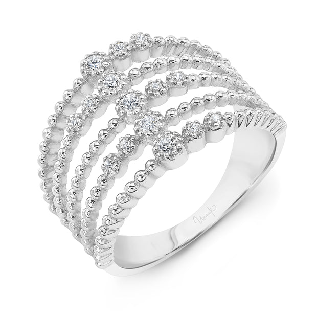 Uneek Lace Collection Multi-Row Diamond Fashion Ring