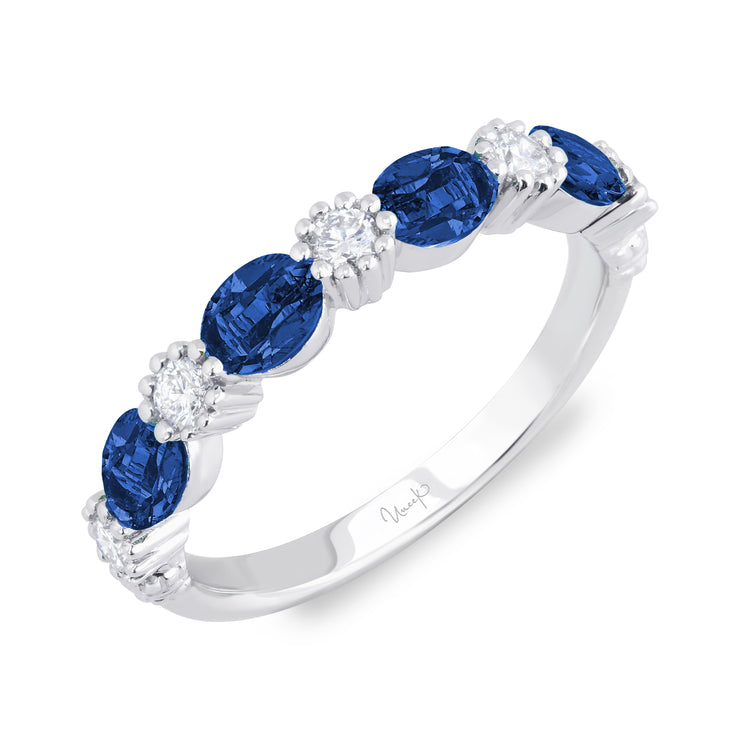 Uneek Precious Collection Round Blue Sapphire Fashion Ring