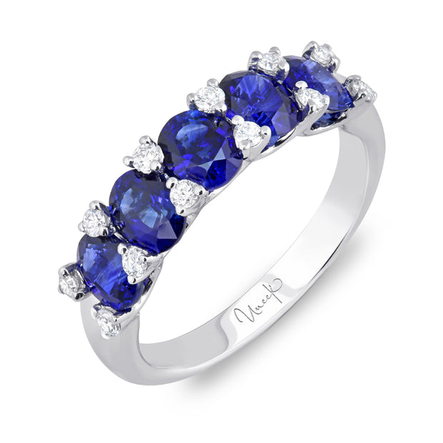 Uneek Precious Collection Round Blue Sapphire Fashion Ring