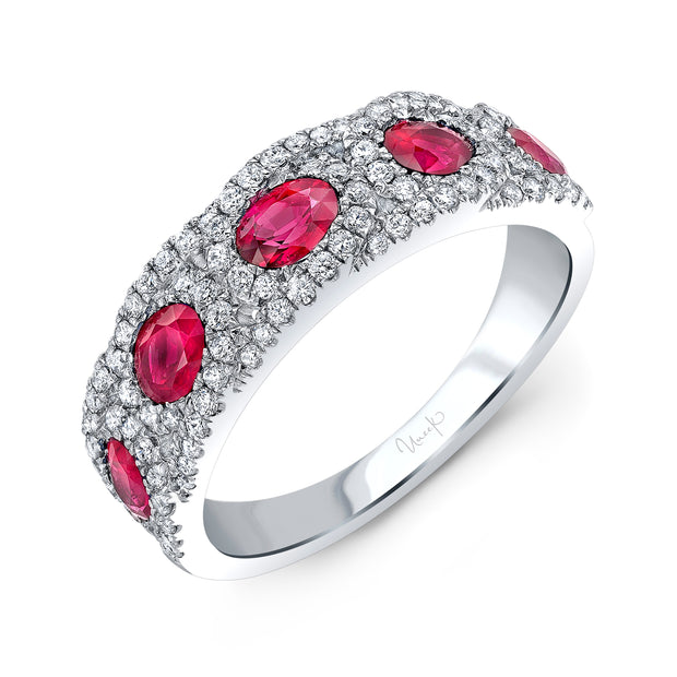 Uneek Precious Collection Round Ruby Fashion Ring