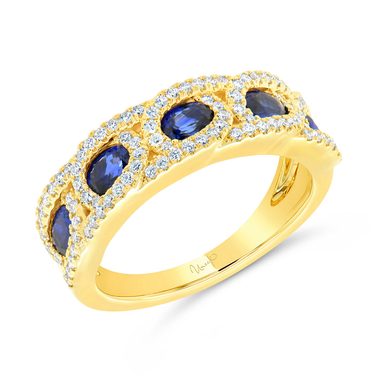 Uneek Precious Collection Blue Sapphire Fashion Ring