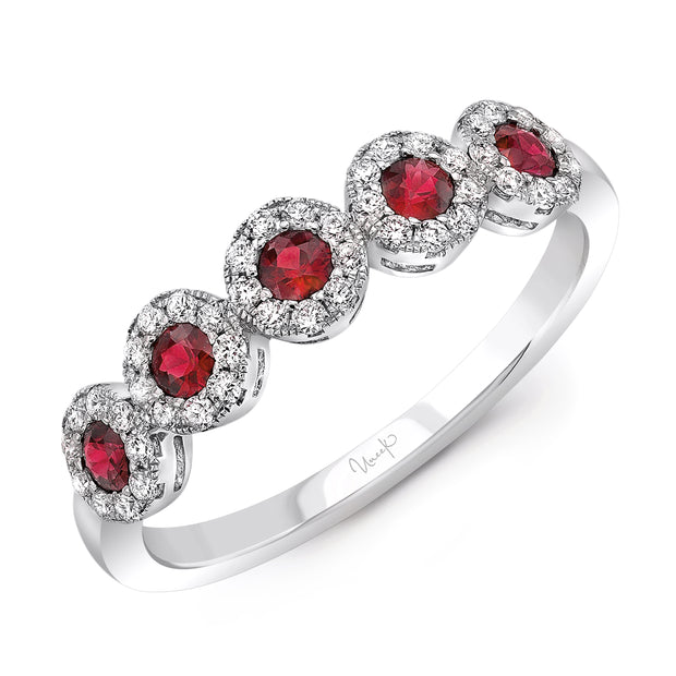 Uneek Precious Collection Round Ruby Fashion Ring