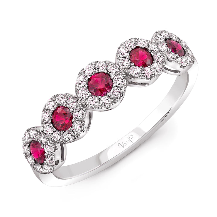 Uneek Precious Collection Round Ruby Fashion Ring