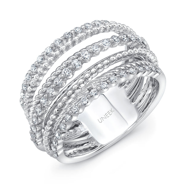 Uneek Teneriffe III Crossover-Style Diamond Band