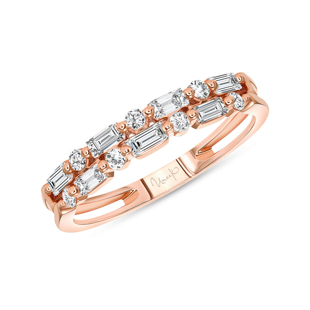 Uneek Stackable Collection 2-Row Fashion Ring