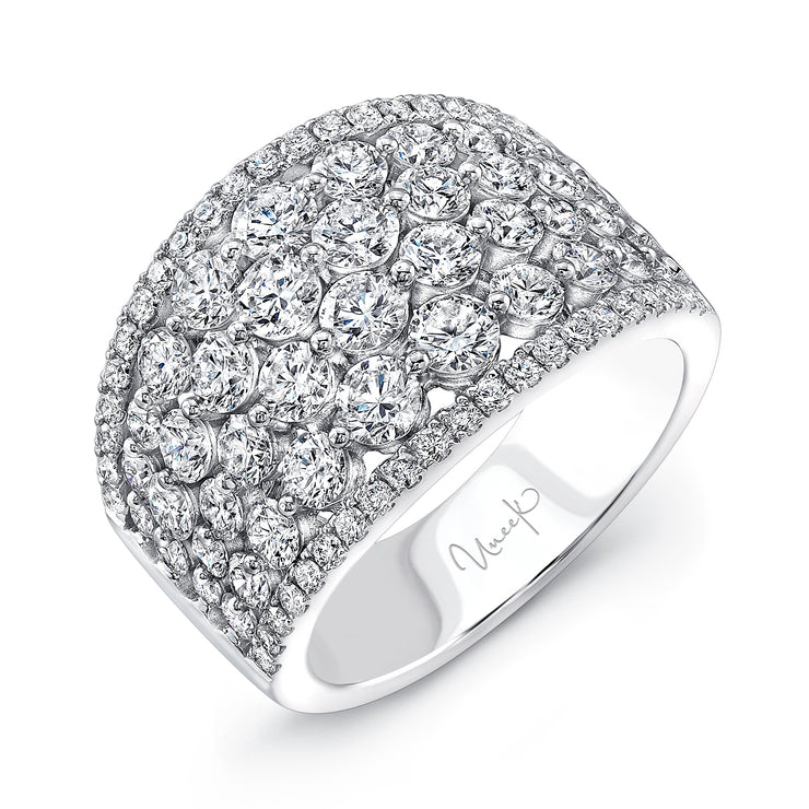 Uneek Frivolite 6-Row Diamond Band with Pave Edges