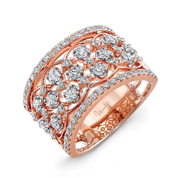 Uneek Rosaline Open Lace Diamond Band