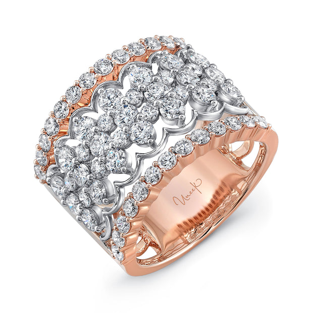 Uneek Chantilly Open Lace Diamond Band