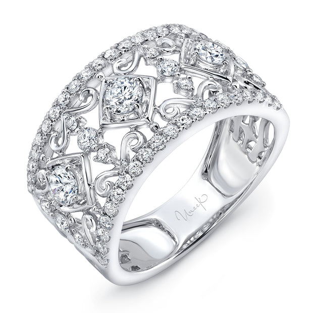 Uneek Honiton Open Lace Diamond Band