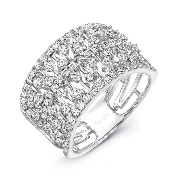 Uneek Coralline II Open Lace Diamond Band