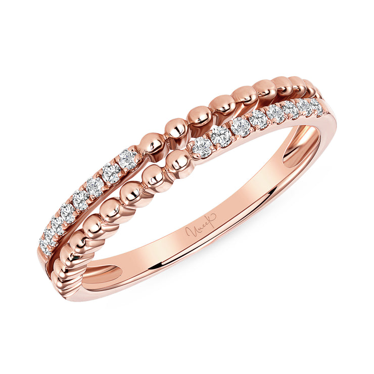 Uneek Stackable Collection 2-Row Diamond Fashion Ring