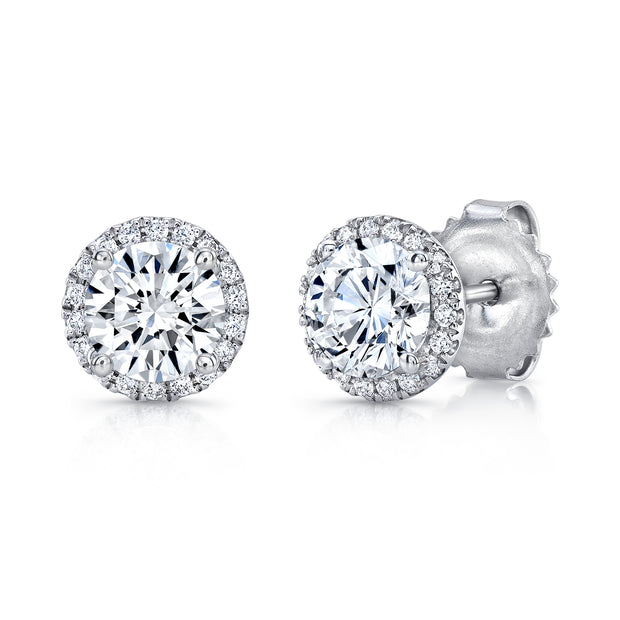 Uneek Silhouette Collection Halo Stud Earrings